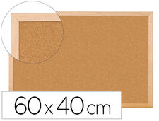 Pizarra corcho q-connect 60X40 cm marco de madera