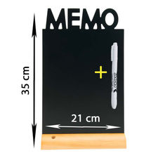 Pizarra de mesa memo madera 35x21cm