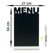 Pizarra de mesa menu aluminio 34x21cm