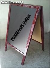 Pizarron Doblecara marco de Madera Acabado tipo Piano