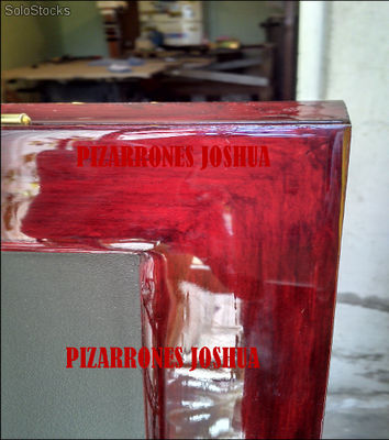 Pizarron Doblecara marco de Madera Acabado tipo Piano - Foto 2