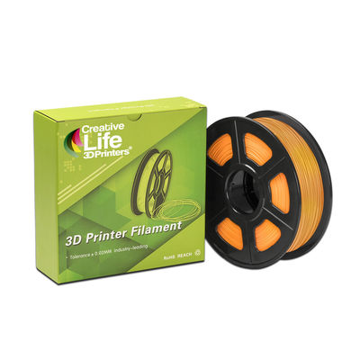 PLA Filamento 3D, Naranja, 1.75mm, 1Kg, Tolerancia en su diámetro: SÓLO 0.02mm