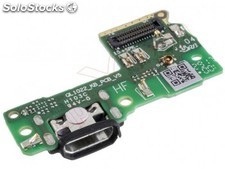 Placa auxiliar com conetor Micro USB de dados, carga e acessórios com micropone