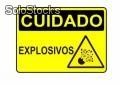 Placa - Cuidado Explosivos