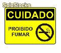 Placa - Cuidado Proibido Fumar