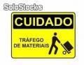 Placa - Cuidado Tráfego de Materiais