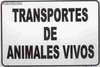 Placa de transporte de animales vivos