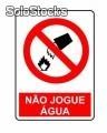 Placa - Diversos Não Joque Água