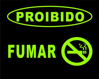 Placa fotoluminescente proibido fumar - Foto 2