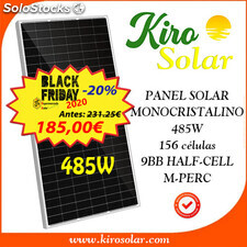 Placa solar monocristalina Kiro Solar 485W/24V M-PERC 156 células