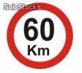 Placa - Trânsito Velocidade máxima permitida 60 kmh