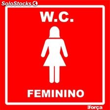 Placa w.c. feminino