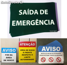 Placas de sinalização