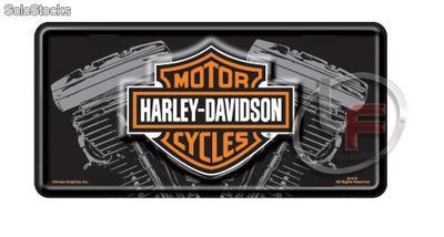 Placas Harley Davidson - Reproduções Em Aço Carbono
