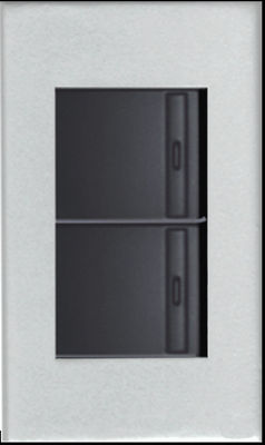 Placas y apagadores de lujo color aluminio y negro - Foto 2