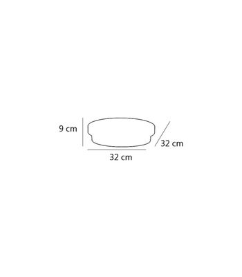 Plafón de techo Disco niquel satinado 9 cm(alto)32 cm(ancho)32 cm(ancho) - Foto 2