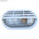 Plafoniera ovale con palpebra in poliammide bianca cm.21X12X10 - Foto 2