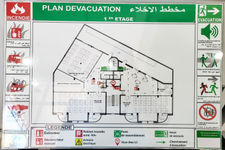 Plan d&#39;évacuation en plexiglas