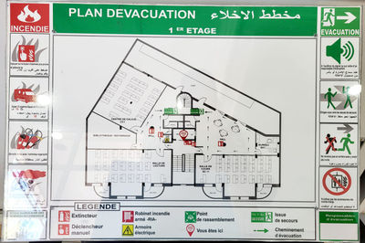 Plan d&#39;évacuation en plexiglas