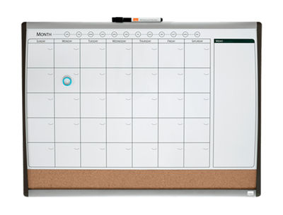 Planificador mensual nobo magnetico + tablero corcho horizontal con marco - Foto 2