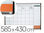 Planificador mensual nobo magnetico + tablero corcho horizontal con marco - 1