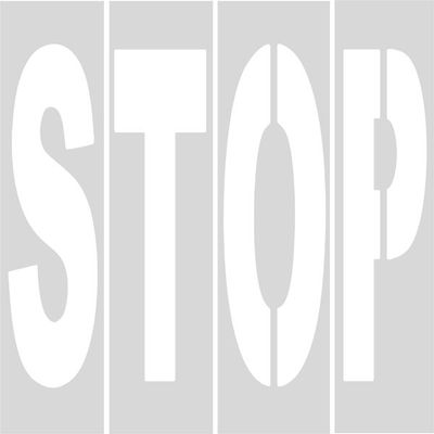 Plantilla pintar señal STOP (letras sueltas)