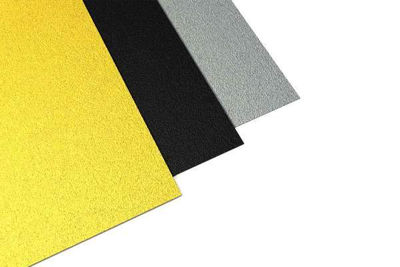 Plaque antidérapante extérieur jaune - 1000x607mm - Épais. 1mm