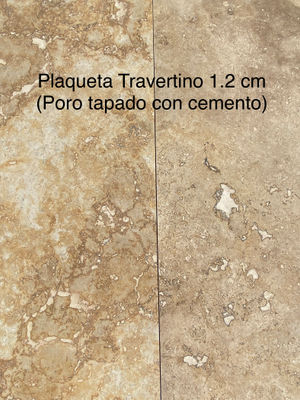 Plaqueta Travertino 1.2 cm (contra veta)