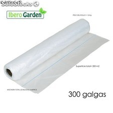 Plástico natural 300 galgas 4 metros ancho (200 M2)