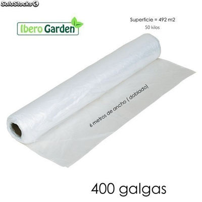 Plástico natural 400 galgas 6 metros ancho (492 M2)