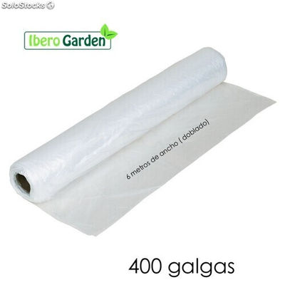 Plástico natural 400 galgas 6 metros ancho (precio x metro lineal)