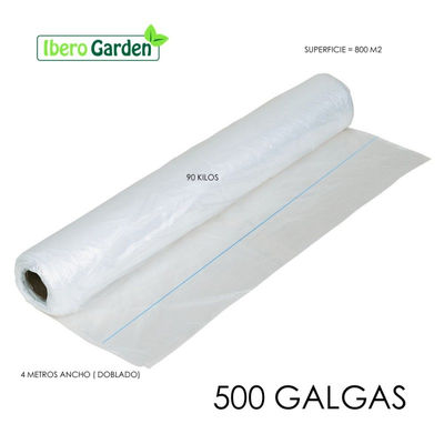 Plástico Natural 500 Galgas Y 4 Metros De Ancho (800 M2)