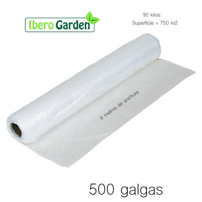Plástico Natural 500 Galgas Y 6 Metros De Ancho (750 M2 )
