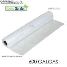 Plástico natural 600 galgas 4 metros ancho (368 M2)