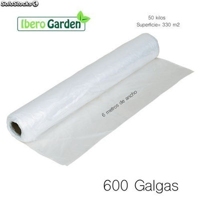 Plástico natural 600 galgas 6 metros ancho (330 M2)