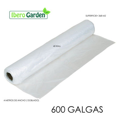 Plástico Natural 600 Galgas Y 4 Metros De Ancho ( 368 M2)