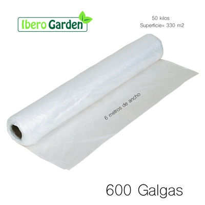 Plástico Natural 600 Galgas Y 6 Metros De Ancho (330 M2 )