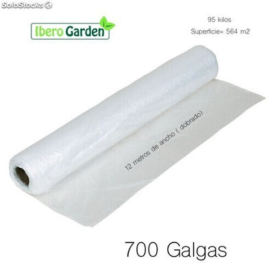 Plástico natural 700 galgas 12 metros ancho al corte (precio x metro lineal)