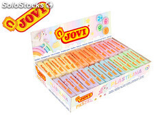 Plastilina jovi 70 surtida tamaño pequeño 50 g colores pastel caja de 30