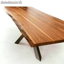 Plateau table en noyer massif en m²