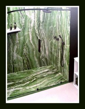 Plato de ducha imitación Travertino Verde - Foto 3