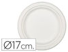 Plato de fibra natural nupik biodegradable blanco 17 cm de diametro apto