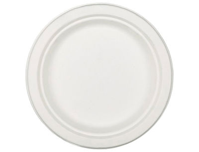 Plato de fibra natural nupik biodegradable blanco ovalado 26 cm apto microondas - Foto 2