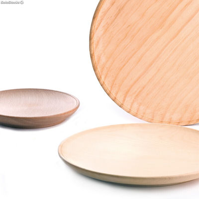 Plato de madera para cocina menaje madera - Plato 26 cm. (Haya)