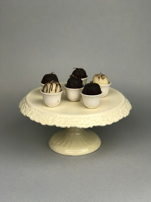 Plato de porcelana para tartas y pasteles - Foto 2