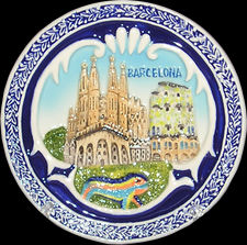 Plato decorativo Barcelona 10 cms.
