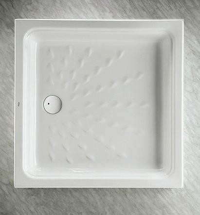 Plato de ducha de porcelana ROCA Easy STV 80x80 cm. Blanco