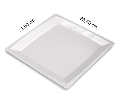 Plato luxe de plástico extra grande color blanco, caja 240 unidades - Foto 2