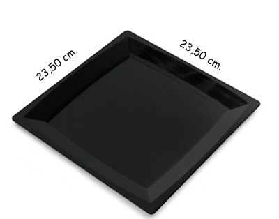 Plato luxe de plástico extra grande color negro, caja 224 unidades - Foto 2