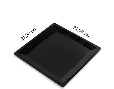 Plato luxe de plástico grande color negro, caja 360 unidades - Foto 2